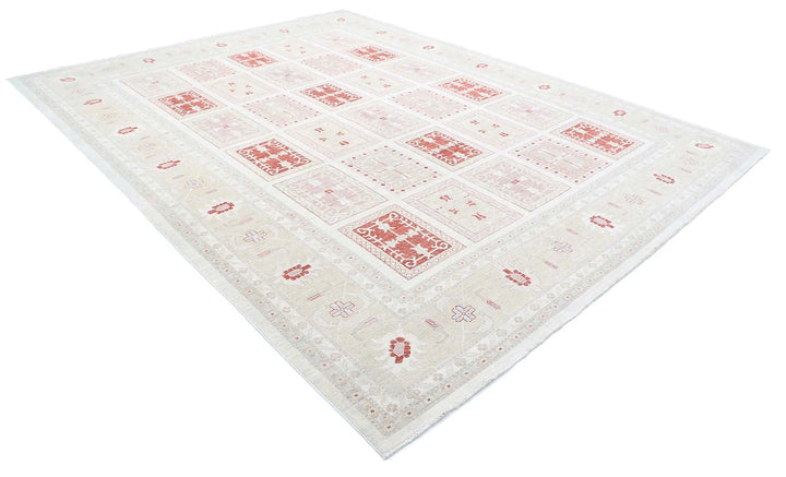 Afghan Serenity Rug 9' 7" x 12' 6" Hand-Knotted | No. AT88592