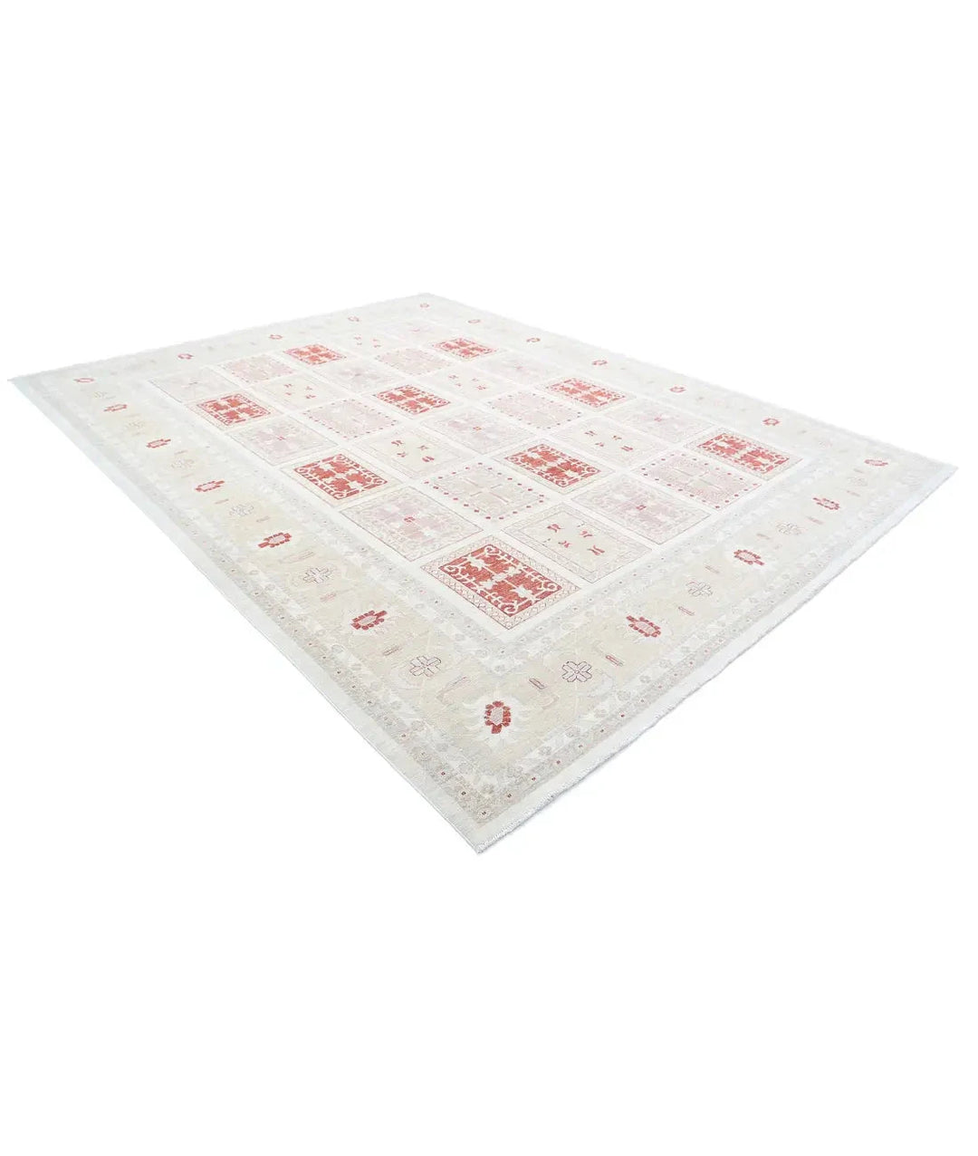 Afghan Serenity Rug 9' 7" x 12' 6" Hand-Knotted | No. AT88592