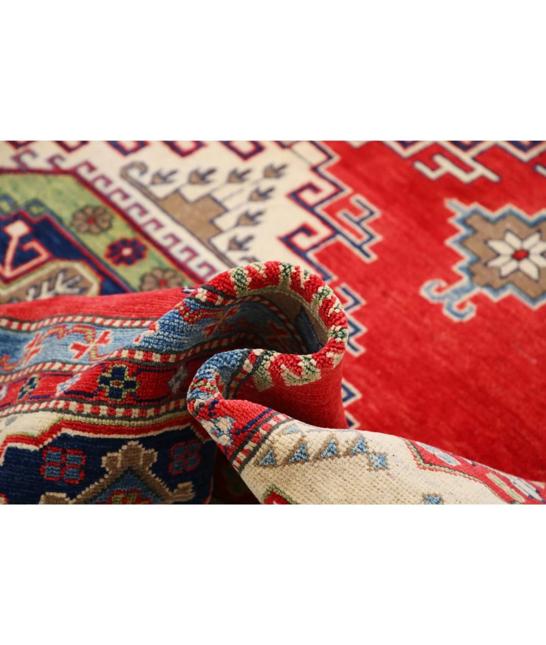 Afghan Kazak Rug 10' 1" x 13' 9" Hand-Knotted | No. AT88643