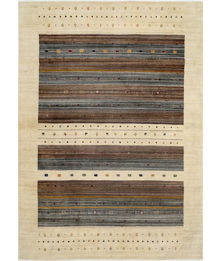 Ivory Indian Lori Rug 8' 3" x 11' 4" Hand-Knotted | No. AT886593
