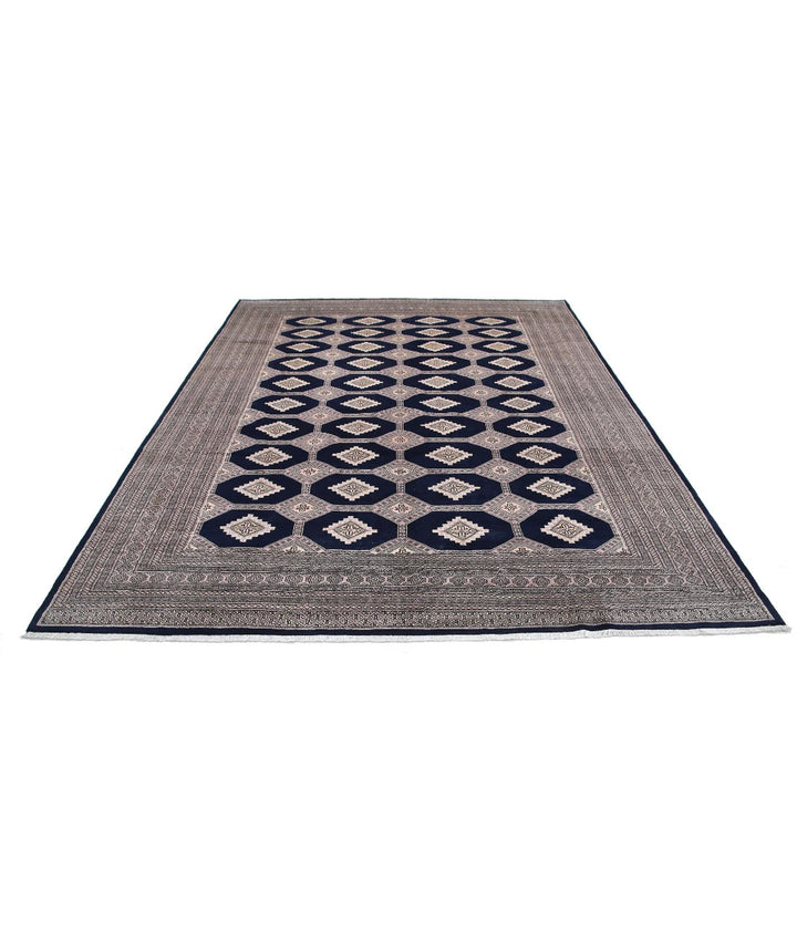 Blue Pakistani Tribal Rug 8' 0" x 9' 9" Hand-Knotted pattern