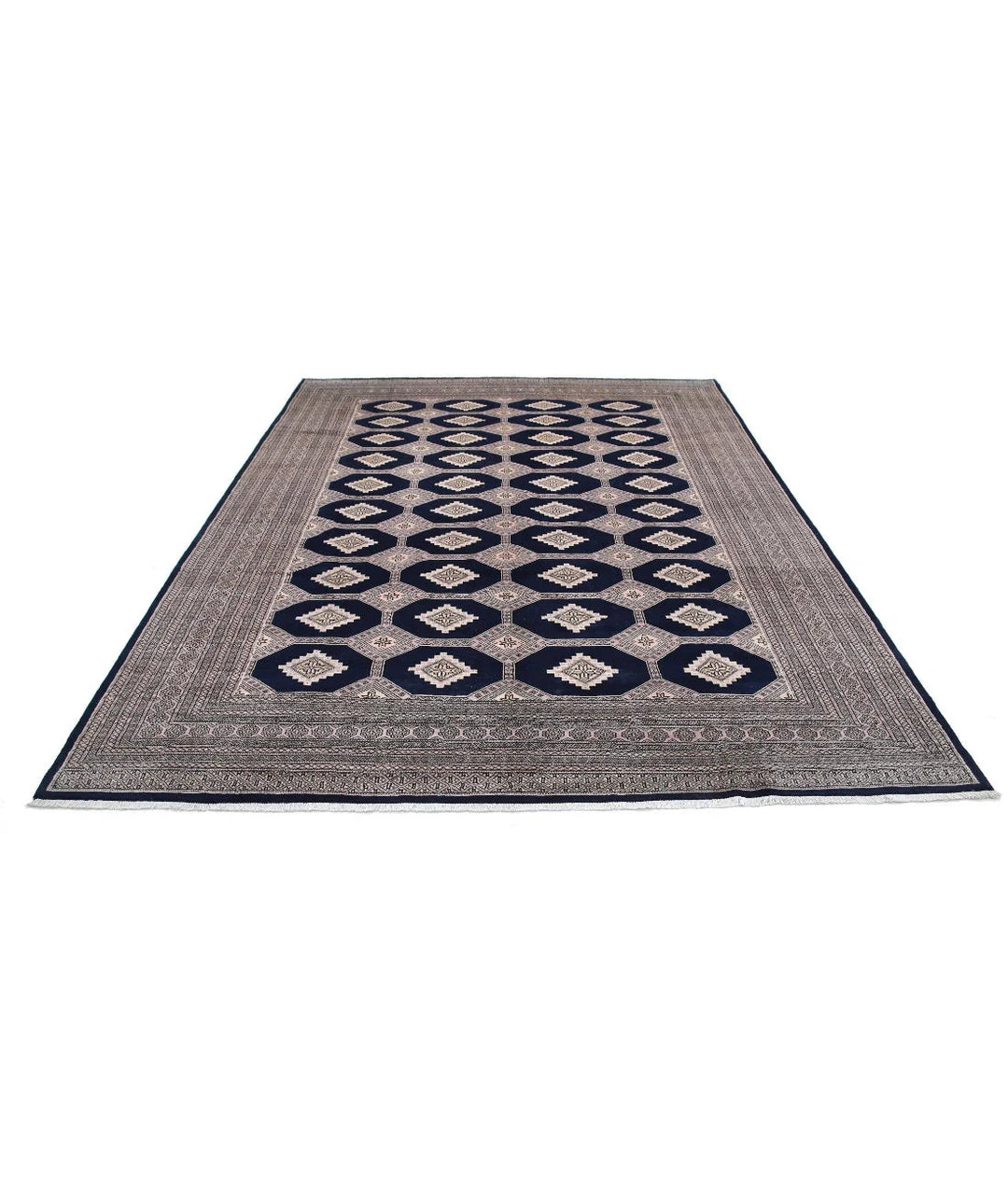 Blue Pakistani Tribal Rug 8' 0" x 9' 9" Hand-Knotted | No. AT88682