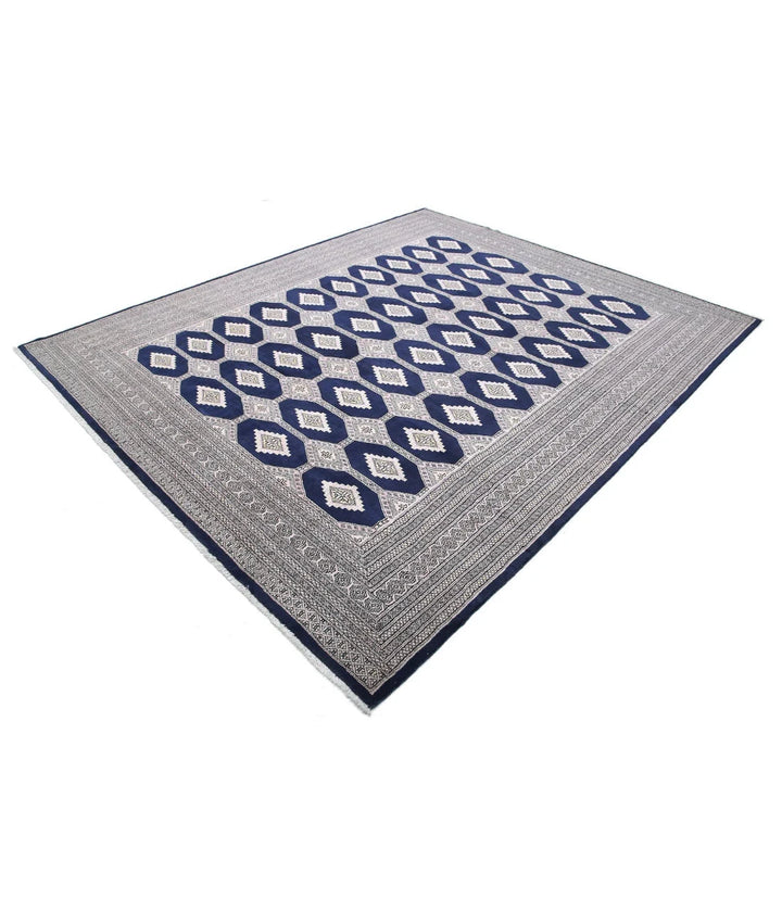 Blue Pakistani Tribal Rug 8' 0" x 9' 9" Hand-Knotted | No. AT88682