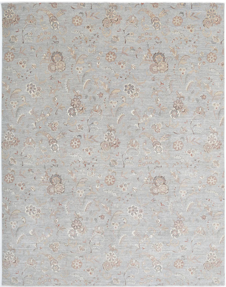 Afghan Tabriz Rug 8' 9" x 11' 4" Hand-Knotted | No. AT88802