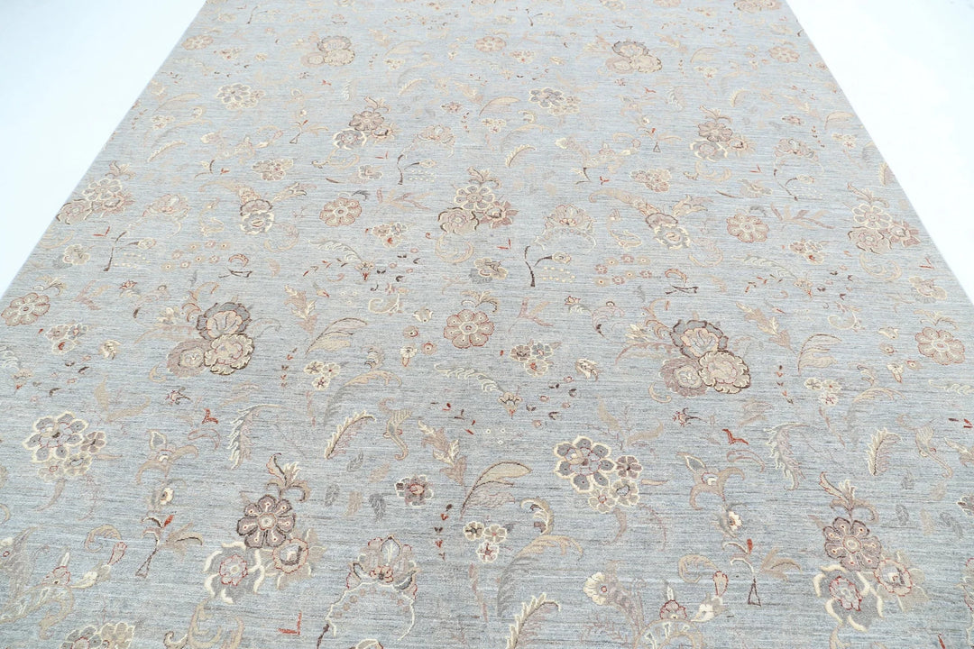 Afghan Tabriz Rug 8' 9" x 11' 4" Hand-Knotted | No. AT88802