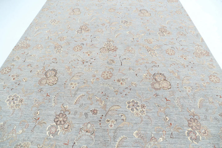 Afghan Tabriz Rug 8' 9" x 11' 4" Hand-Knotted | No. AT88802