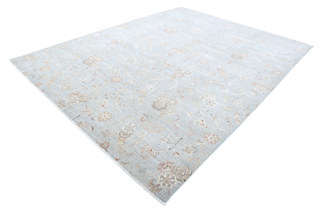 Afghan Tabriz Rug 8' 9" x 11' 4" Hand-Knotted | No. AT88802