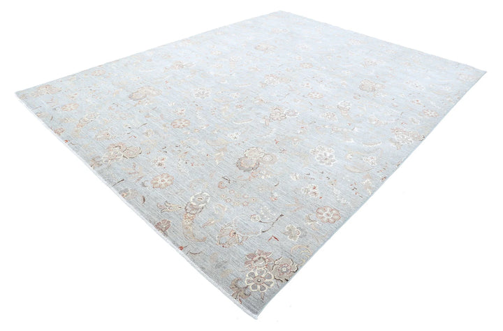 Afghan Tabriz Rug 8' 9" x 11' 4" Hand-Knotted | No. AT88802