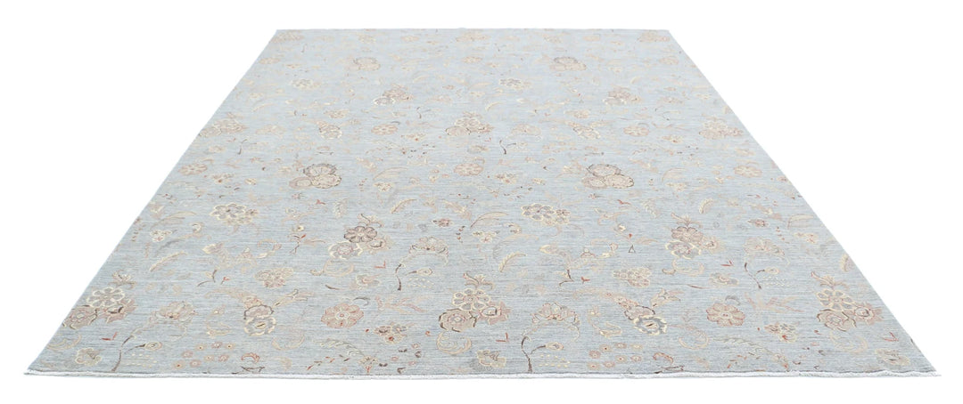 Afghan Tabriz Rug 8' 9" x 11' 4" Hand-Knotted | No. AT88802