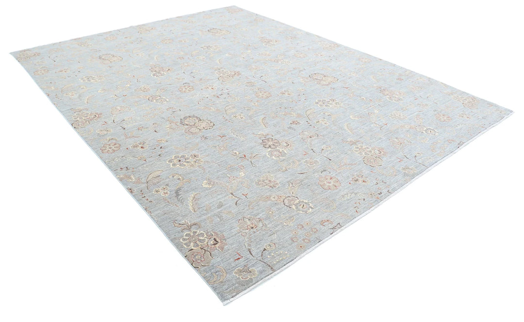 Afghan Tabriz Rug 8' 9" x 11' 4" Hand-Knotted | No. AT88802