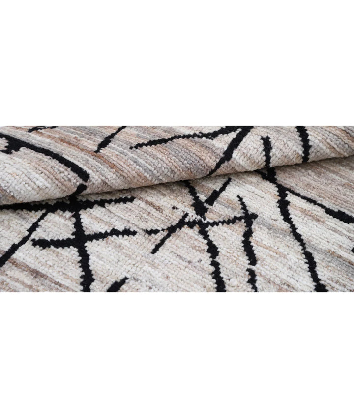 Brown Afghan Oriental Rug 4' 0" x 6' 0" Hand-Knotted | No. AT88885