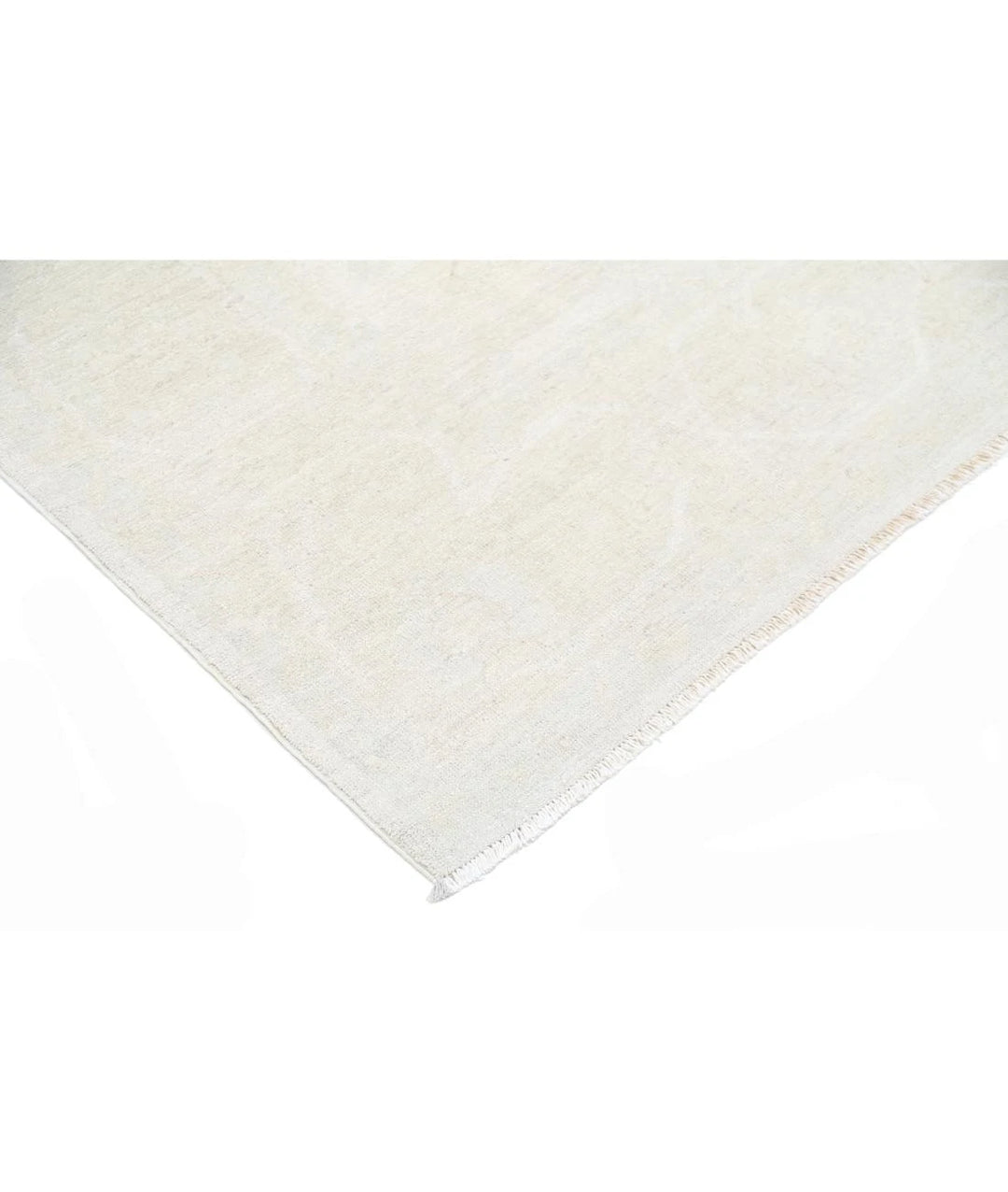 Ivory Afghan Khotan Rug 8' 7" x 11' 7" Hand-Knotted | No. AT88887
