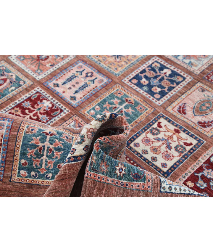 Afghan Bakhtiari Rug 4' 10" x 6' 6" Hand-Knotted | No. AT88958