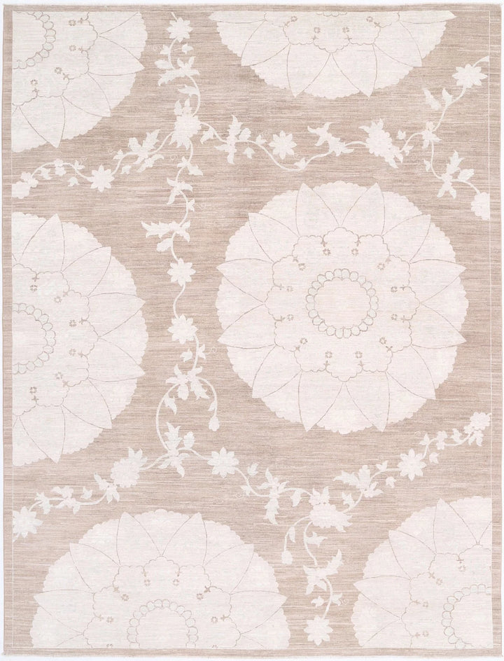 Afghan Serenity Rug 9' 0" x 11' 11" Hand-Knotted | No. AT88964