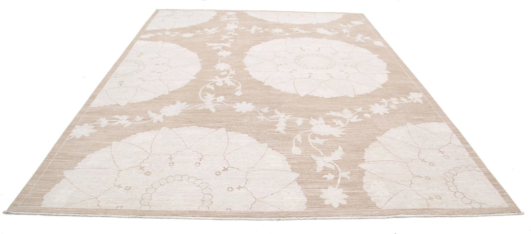 Afghan Serenity Rug 9' 0" x 11' 11" Hand-Knotted | No. AT88964