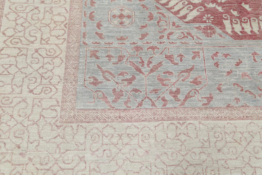 Afghan Mamluk Rug 7' 11" x 9' 4" Hand-Knotted | No. AT88992