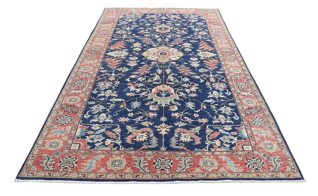 Afghan Ziegler Rug 6' 3" x 11' 6" Hand-Knotted | No. AT88996