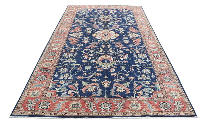 Afghan Ziegler Rug 6' 3" x 11' 6" Hand-Knotted | No. AT88996
