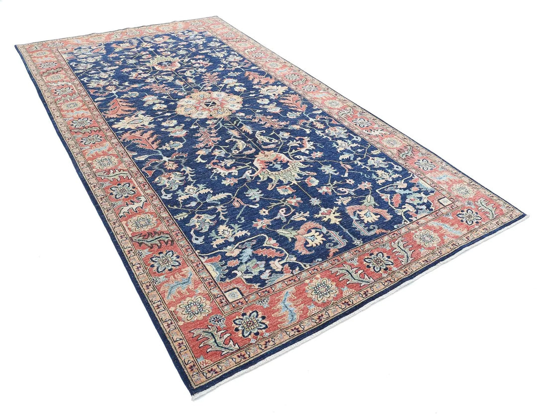 Afghan Ziegler Rug 6' 3" x 11' 6" Hand-Knotted | No. AT88996