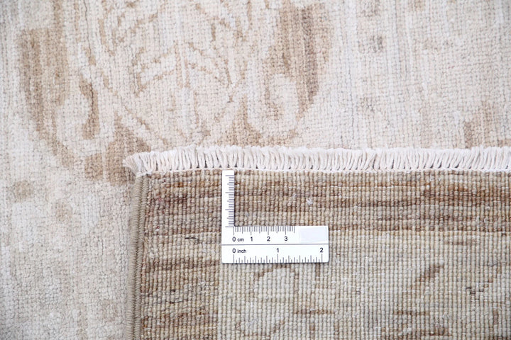 Ivory Afghan Serenity Rug 12' 0" x 13' 11" Hand-Knotted | No. AT89050