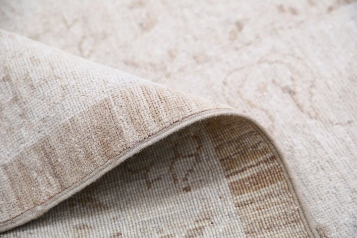 Ivory Afghan Serenity Rug 12' 0" x 13' 11" Hand-Knotted | No. AT89050