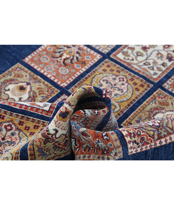 Afghan Bakhtiari Rug 4' 10" x 6' 3" Hand-Knotted | No. AT89067