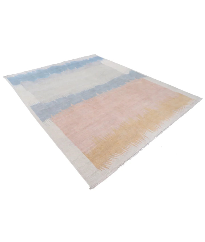 Afghan Tabriz Rug 7' 10" x 9' 8" Hand-Knotted | No. AT89121