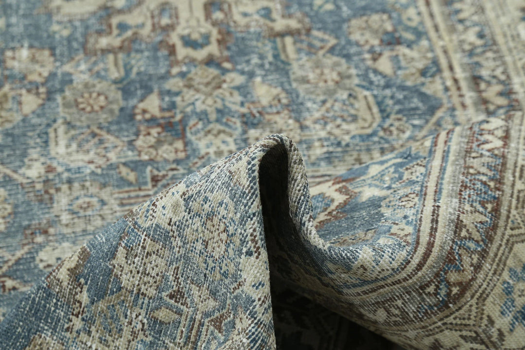 Persian Hamadan Runner Rug 3' 7" x 9' 8" Hand-Knotted | No. AT89200