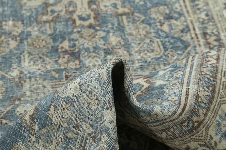 Persian Hamadan Runner Rug 3' 7" x 9' 8" Hand-Knotted | No. AT89200