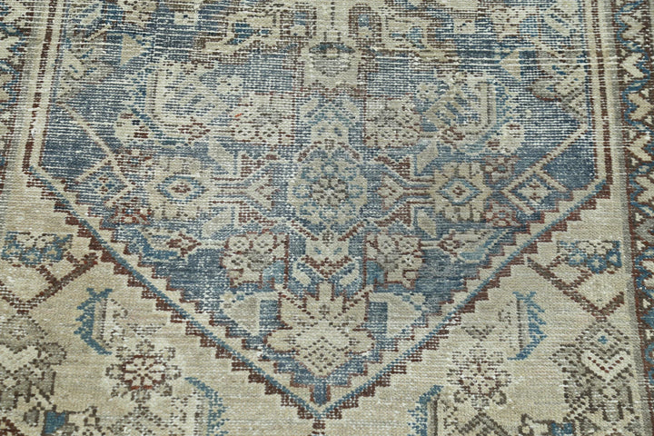 Persian Hamadan Runner Rug 3' 7" x 9' 8" Hand-Knotted | No. AT89200