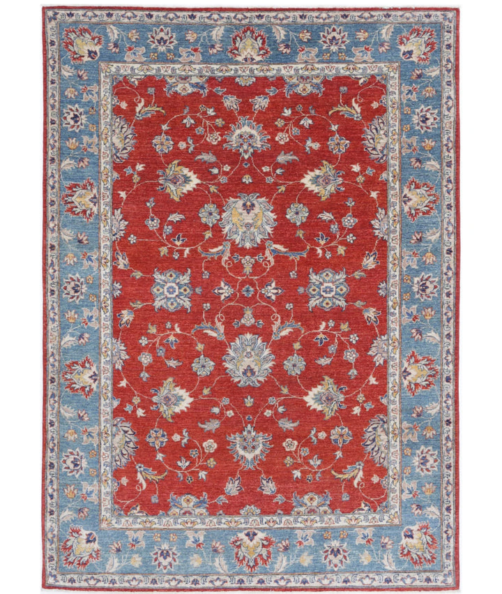Afghan Ziegler Farhan Rug 5' 5" x 7' 10" Hand-Knotted | No. AT89206