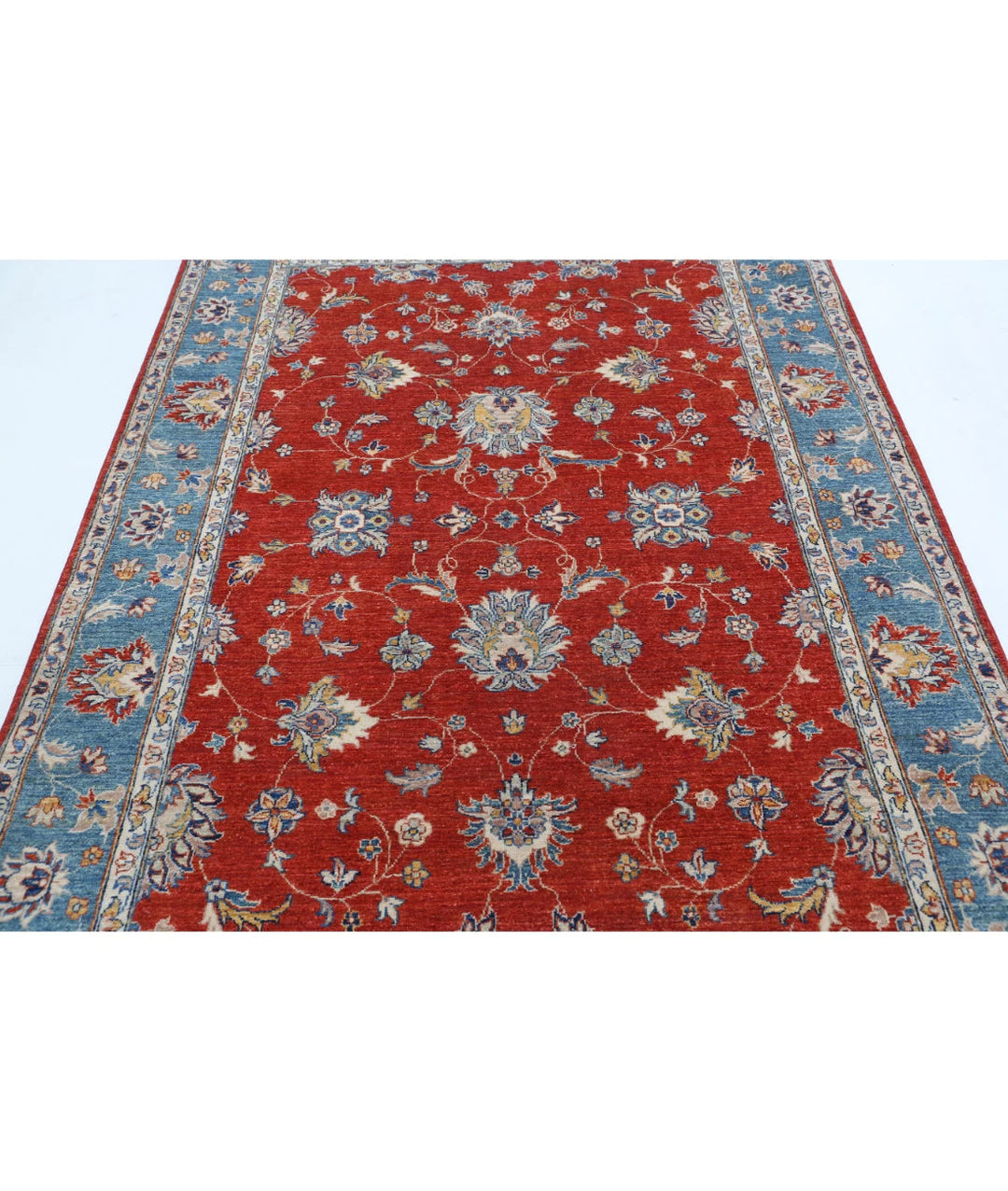 Afghan Ziegler Farhan Rug 5' 5" x 7' 10" Hand-Knotted | No. AT89206