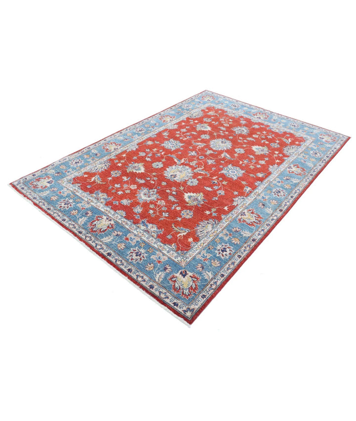 Afghan Ziegler Farhan Rug 5' 5" x 7' 10" Hand-Knotted | No. AT89206