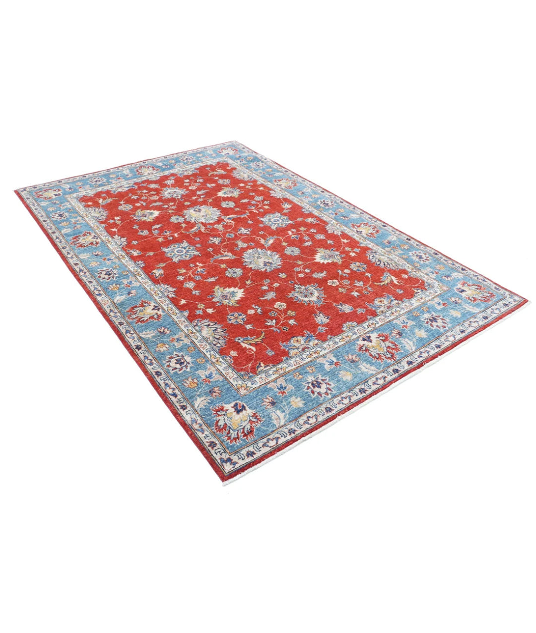 Afghan Ziegler Farhan Rug 5' 5" x 7' 10" Hand-Knotted | No. AT89206