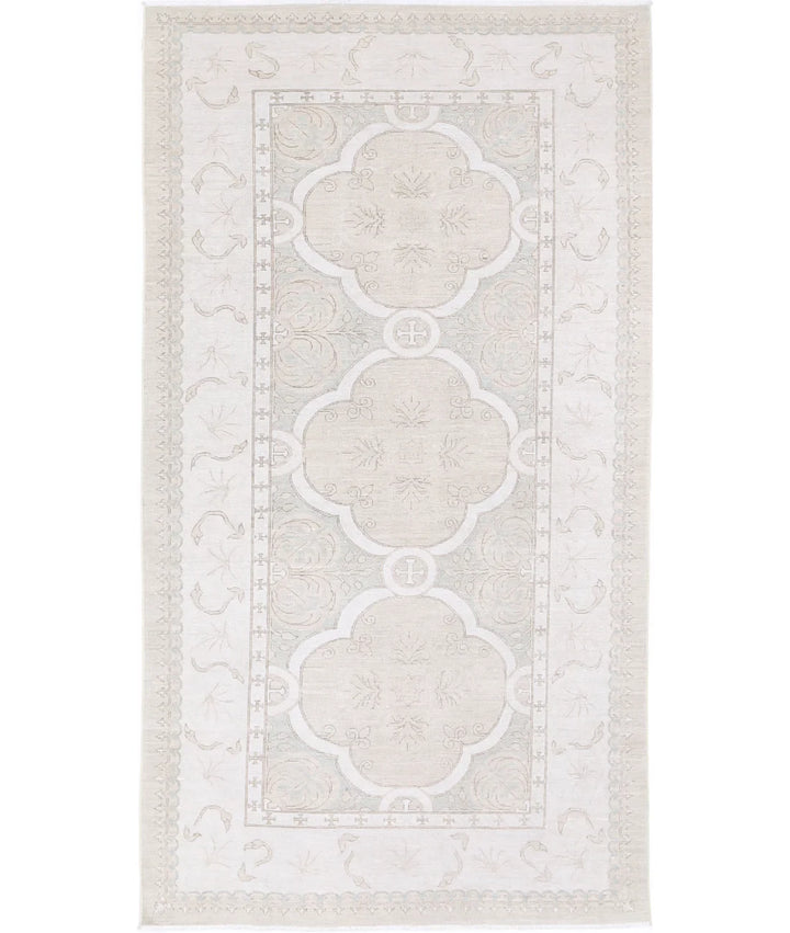 Afghan Tabriz Rug 5' 2" x 9' 10" Hand-Knotted | No. AT89234