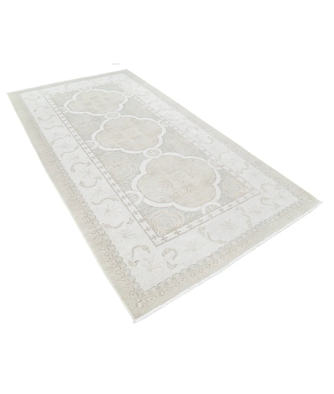 Afghan Tabriz Rug 5' 2" x 9' 10" Hand-Knotted | No. AT89234