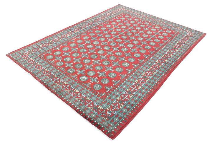 Afghan Revival Rug 5' 5" x 7' 8" Hand-Knotted | No. AT89307