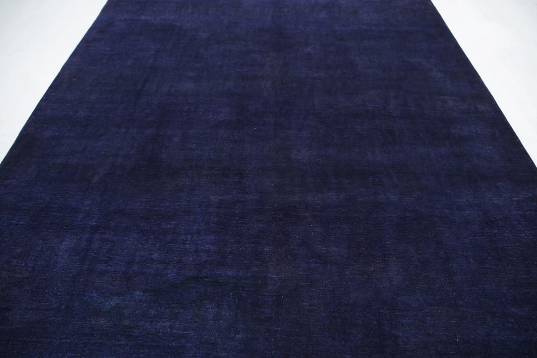 Purple Afghan Overdye Rug 8' 7" x 11' 1" Hand-Knotted | No. AT89517