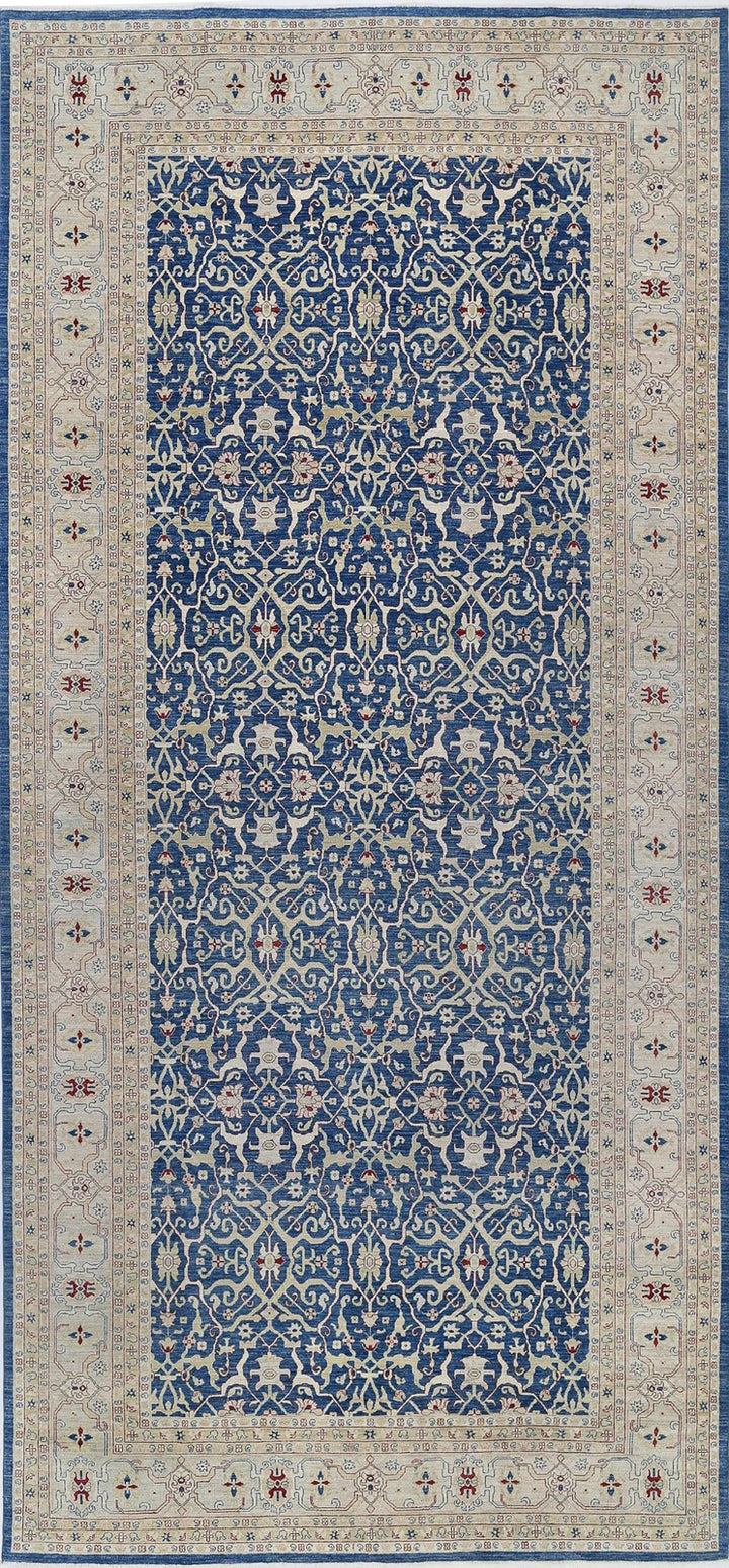 Afghan Ziegler Rug 9' 8" x 21' 2" Hand-Knotted | No. AT89624