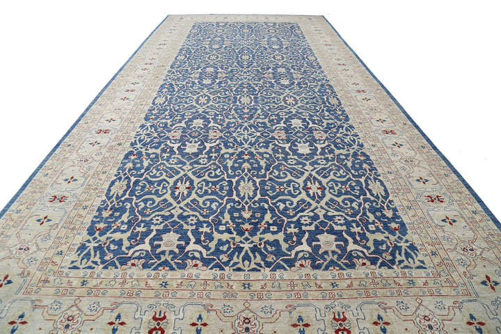Afghan Ziegler Rug 9' 8" x 21' 2" Hand-Knotted | No. AT89624