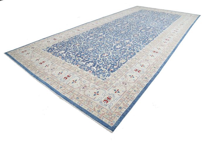 Afghan Ziegler Rug 9' 8" x 21' 2" Hand-Knotted | No. AT89624