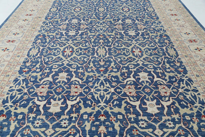Afghan Ziegler Rug 9' 8" x 21' 2" Hand-Knotted | No. AT89624
