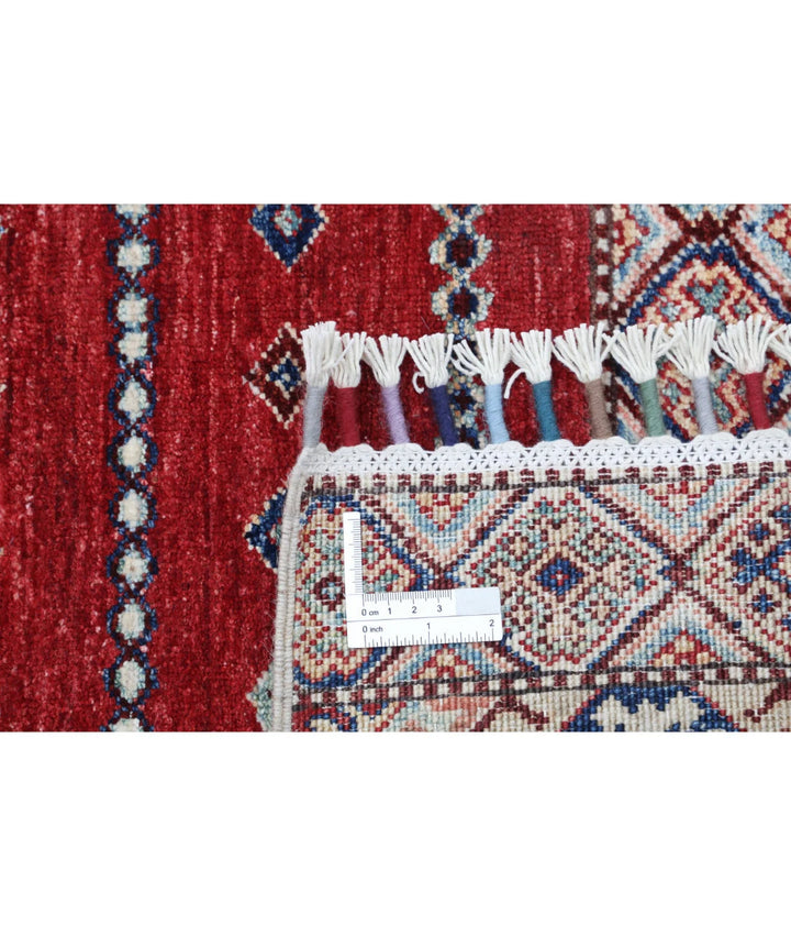 Afghan Khurjeen Rug 5' 6" x 7' 2" Hand-Knotted | No. AT89667