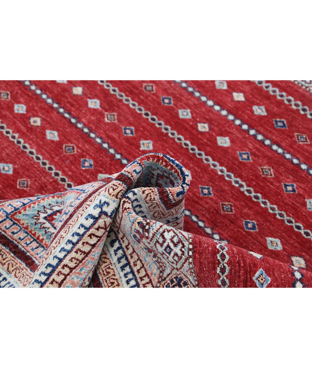 Afghan Khurjeen Rug 5' 6" x 7' 2" Hand-Knotted | No. AT89667