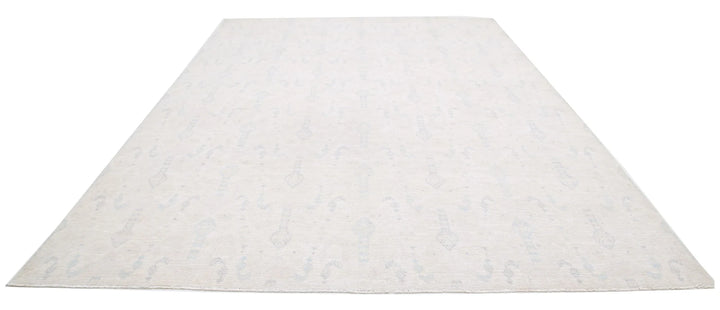 Ivory Afghan Serenity Rug 9' 10" x 14' 2" Hand-Knotted | No. AT89766