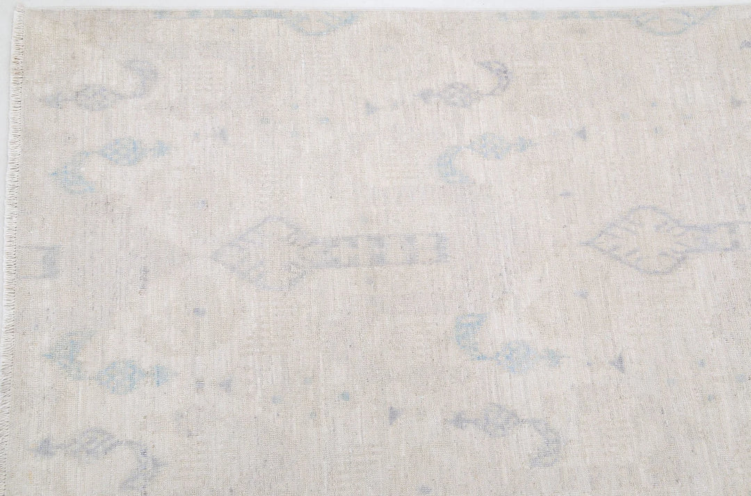 Ivory Afghan Serenity Rug 9' 10" x 14' 2" Hand-Knotted | No. AT89766
