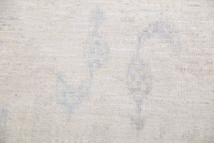 Ivory Afghan Serenity Rug 9' 10" x 14' 2" Hand-Knotted | No. AT89766