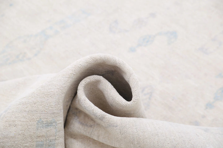 Ivory Afghan Serenity Rug 9' 10" x 14' 2" Hand-Knotted | No. AT89766