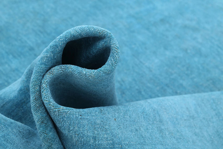 Teal Afghan Overdye Rug 8' 4" x 11' 9" Hand-Knotted | No. AT89818