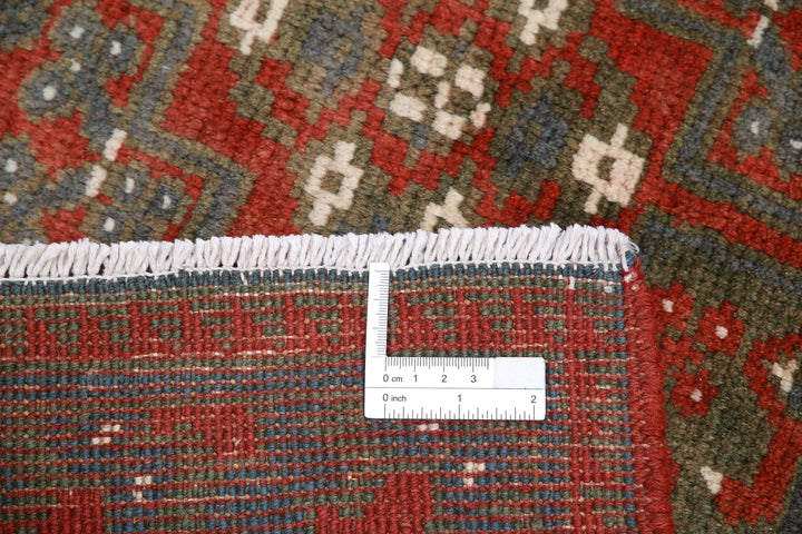 Afghan Revival Rug 6' 8" x 9' 4" Hand-Knotted | No. AT89835